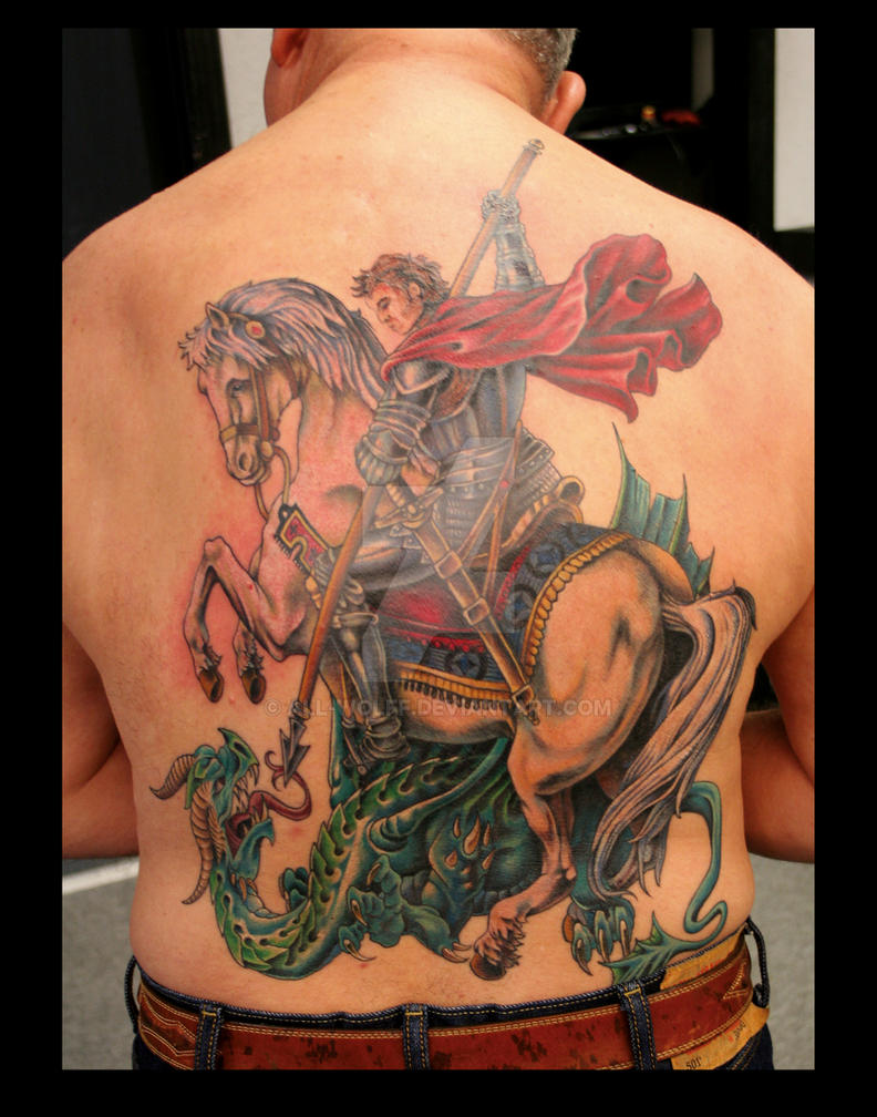 Saint-Georges terrassant le dragon.